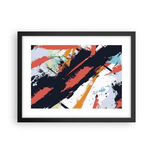 Affiche dans un cadre noir - Poster - Composition dynamique - 40x30 cm