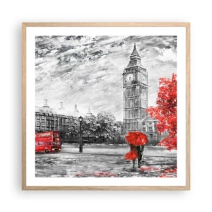 Affiche dans un chêne clair - Poster - Une journée passionnante - 60x60 cm