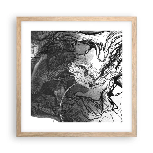 Affiche dans un chêne clair - Poster - Emmêlé dans les rêves - 40x40 cm