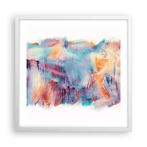 Affiche dans un cadre blanc - Poster - Un désordre coloré - 50x50 cm