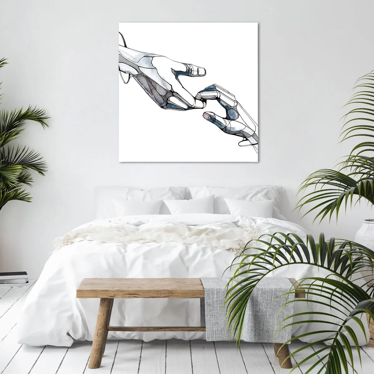 Impression sur toile - Image sur toile - Un bon geste - 70x70 cm