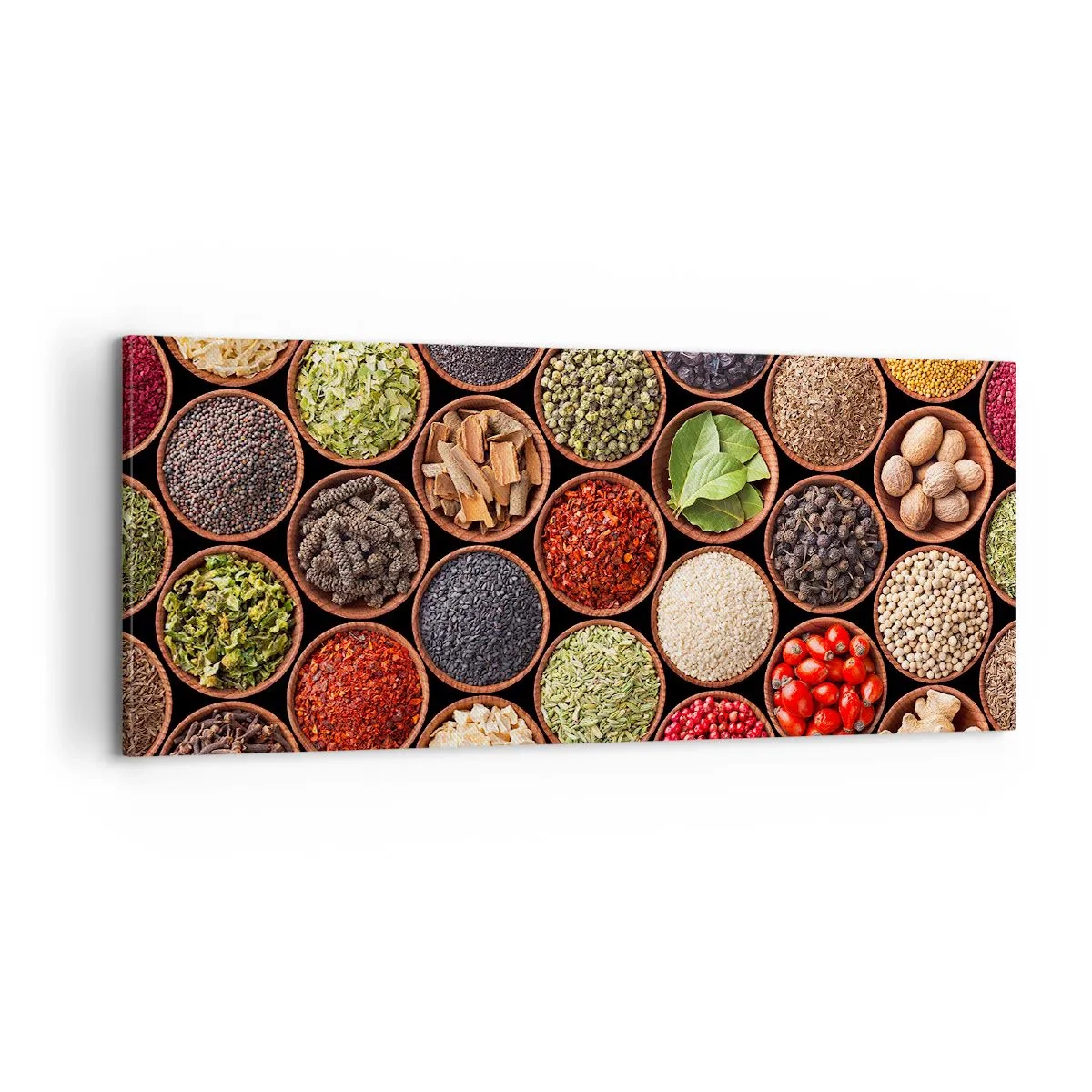 Impression sur toile - Image sur toile - Toutes les saveurs du monde - 100x40 cm
