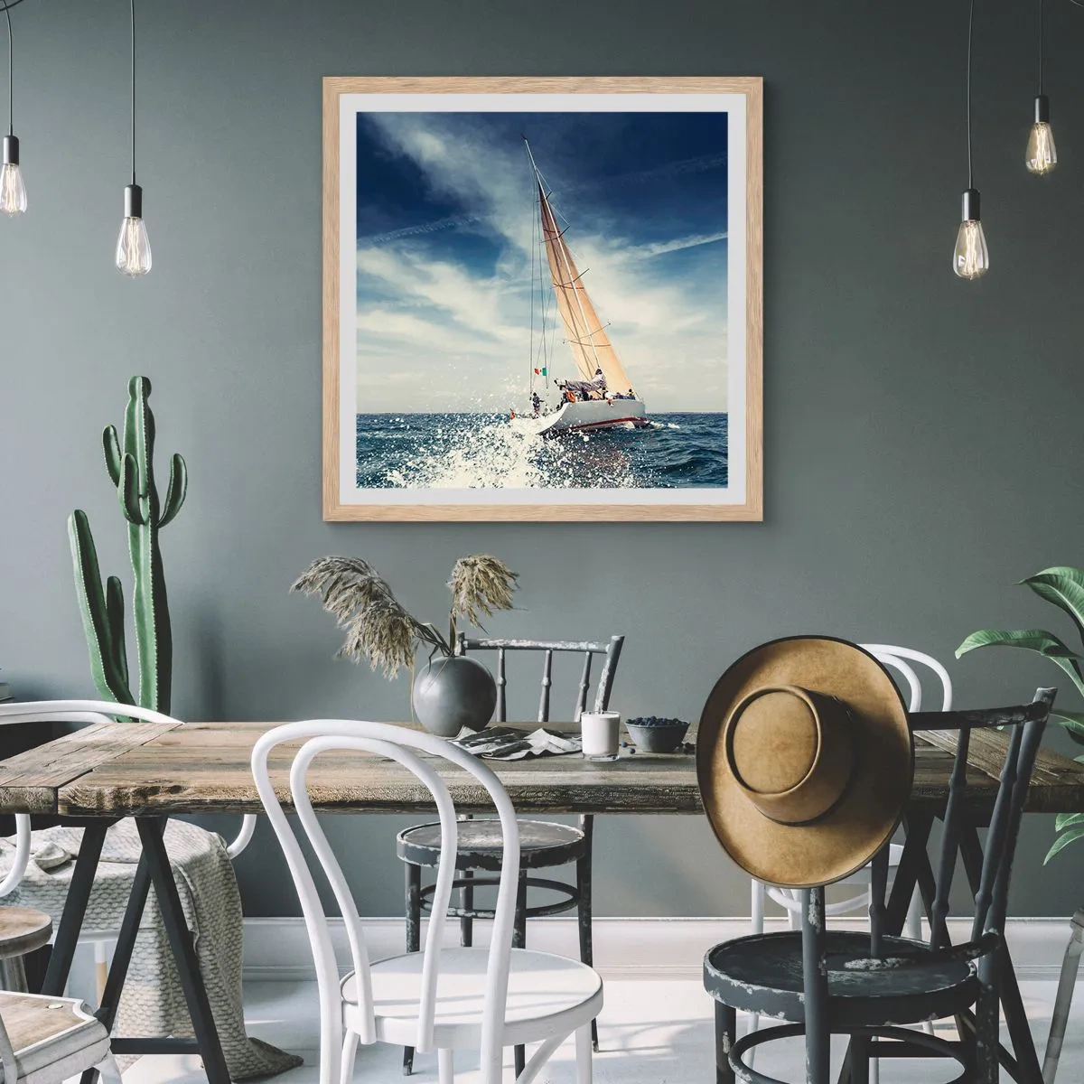 Affiche dans un chêne clair - Poster - Ils ne nous rattraperont pas ! - 50x50 cm