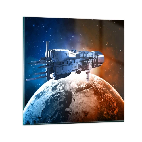 Impression sur verre - Image sur verre - Un observateur attentif - 70x70 cm