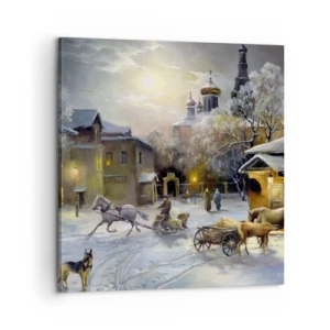 Impression sur toile - Image sur toile - La magie de l'hiver russe - 60x60 cm