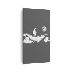 Impression sur toile - Image sur toile - Cavalier de l'espace - 65x120 cm