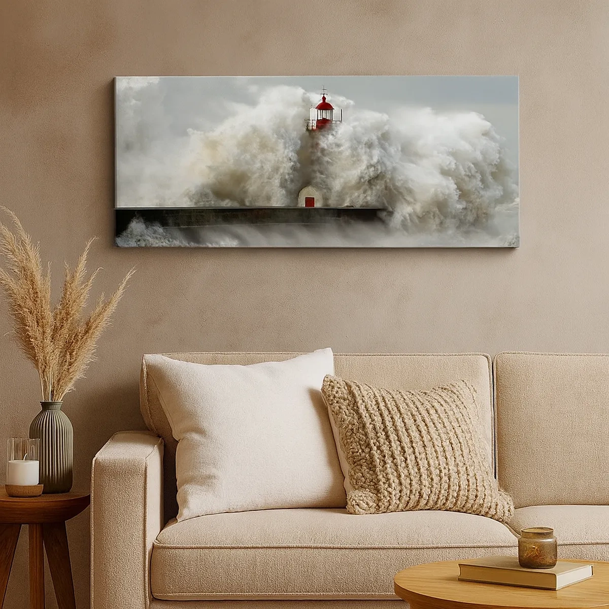 Impression sur toile - Image sur toile - La colère de l'océan - 30x30 cm