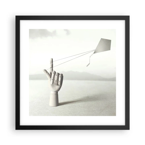 Affiche dans un cadre noir - Poster - Épreuve de force - 40x40 cm