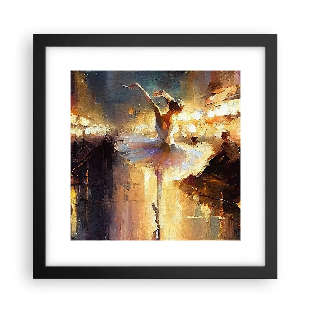 Affiche dans un cadre noir - Poster - Miracle dans la rue - 30x30 cm