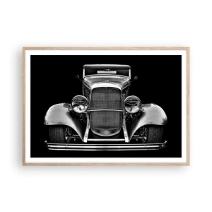 Affiche dans un chêne clair - Poster - Un vrai gentleman - 100x70 cm