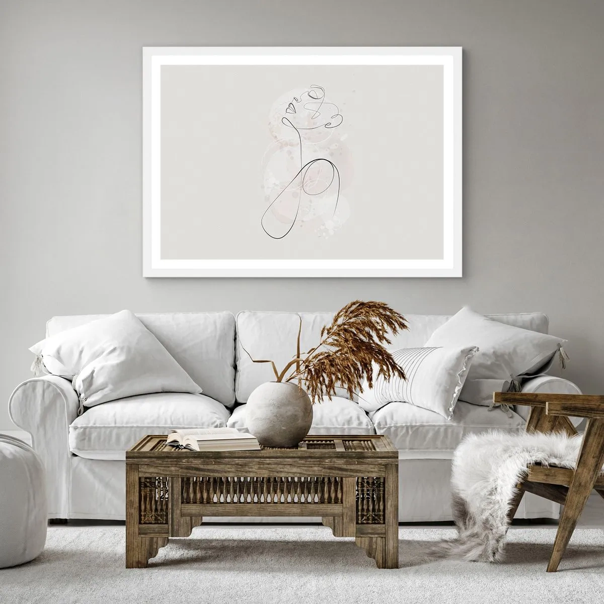 Affiche dans un cadre blanc - Poster - Spirale de beauté - 50x50 cm