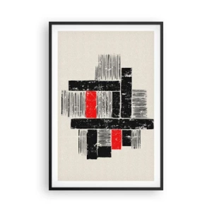 Affiche dans un cadre noir - Poster - En rouge et noir - 61x91 cm