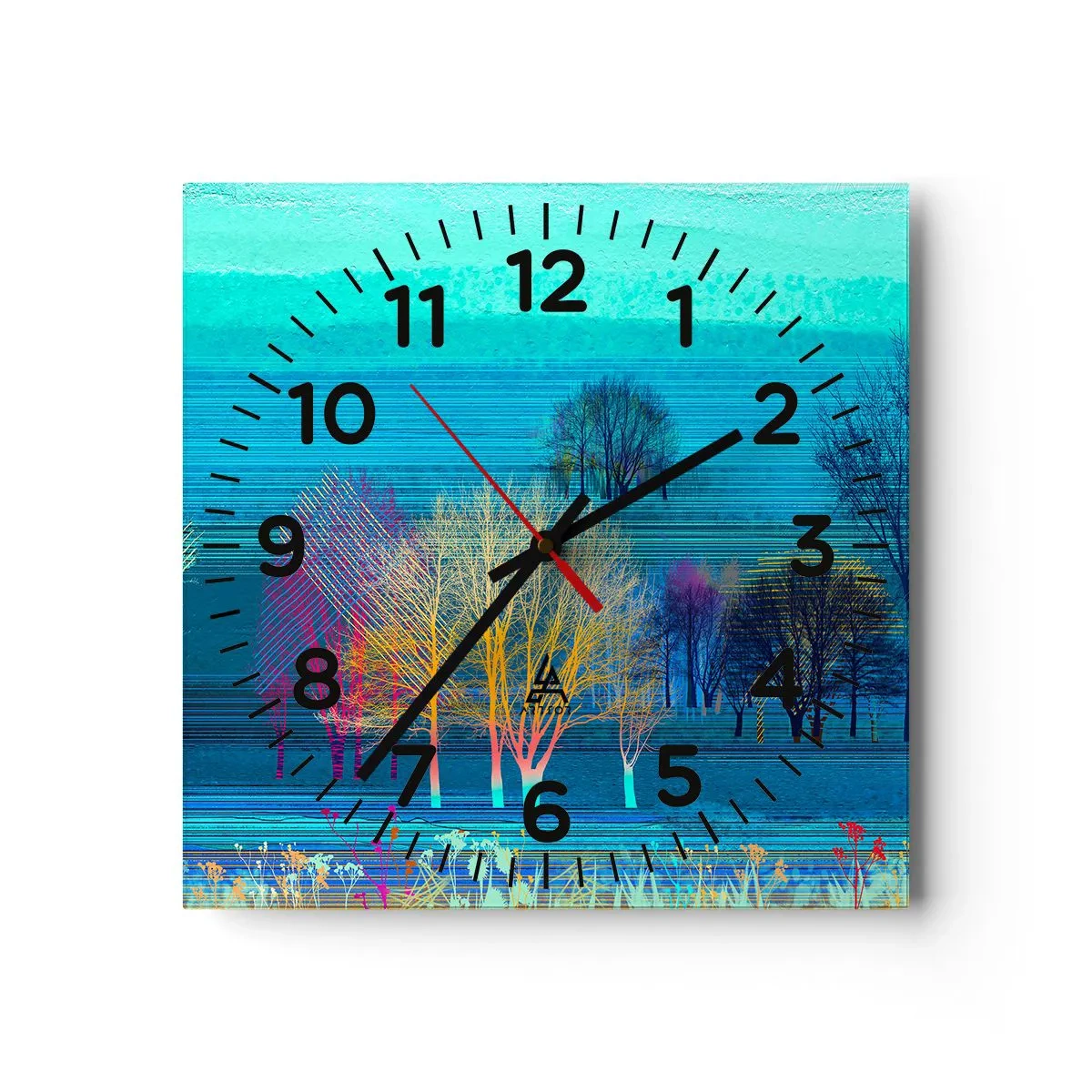 Horloge murale - Pendule murale - Un paysage soigné - 40x40 cm