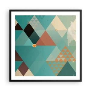 Affiche dans un cadre noir - Poster - Unité de la multiplicité, multiplicité de l'unité - 60x60 cm