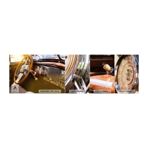 Échantillon de Papier Peint Autocollant Deluxe Sticker - Souffle de luxe venu du passé - Voiture ancienne, Automobile, Tableau de bord - 100x30 cm