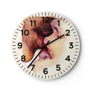 Horloge murale - Pendule murale - Comme le jour et la nuit, la terre et le ciel - 30x30 cm