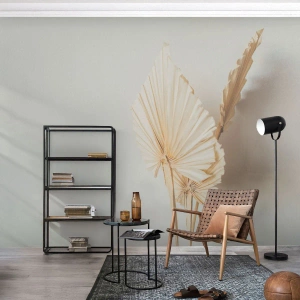 Papier Peint Photo Standard Eco - Quand tu dois t’apaiser - Brillant, Minimalisme, Feuille - 350x256 cm