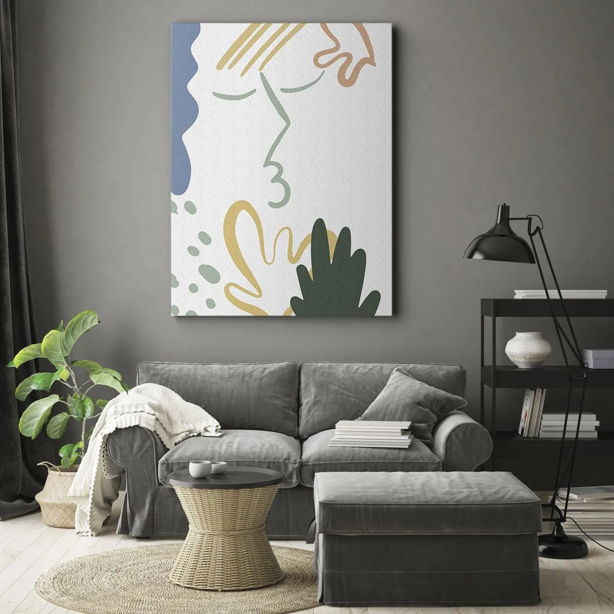 Impression sur toile - Image sur toile - Baiser de fleurs - 55x100 cm