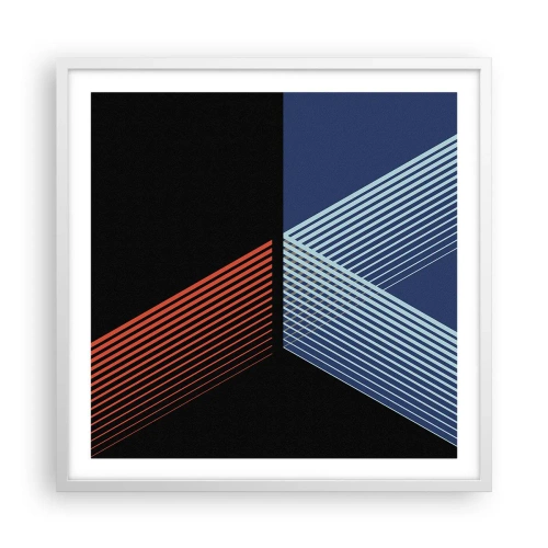 Affiche dans un cadre blanc - Poster - Histoire simple - 60x60 cm