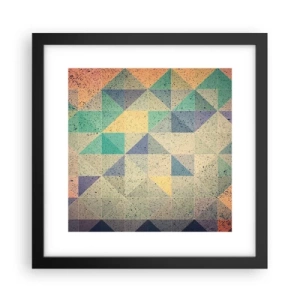 Affiche dans un cadre noir - Poster - République des triangles - 30x30 cm