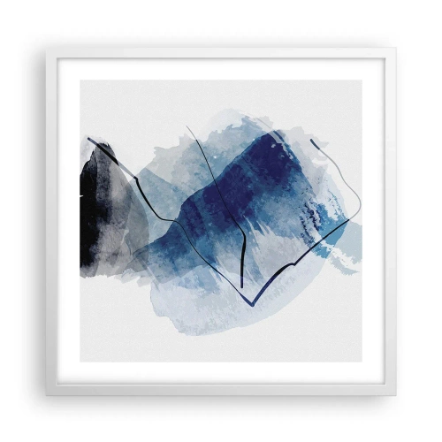 Affiche dans un cadre blanc - Poster - Montagne de glace - 50x50 cm