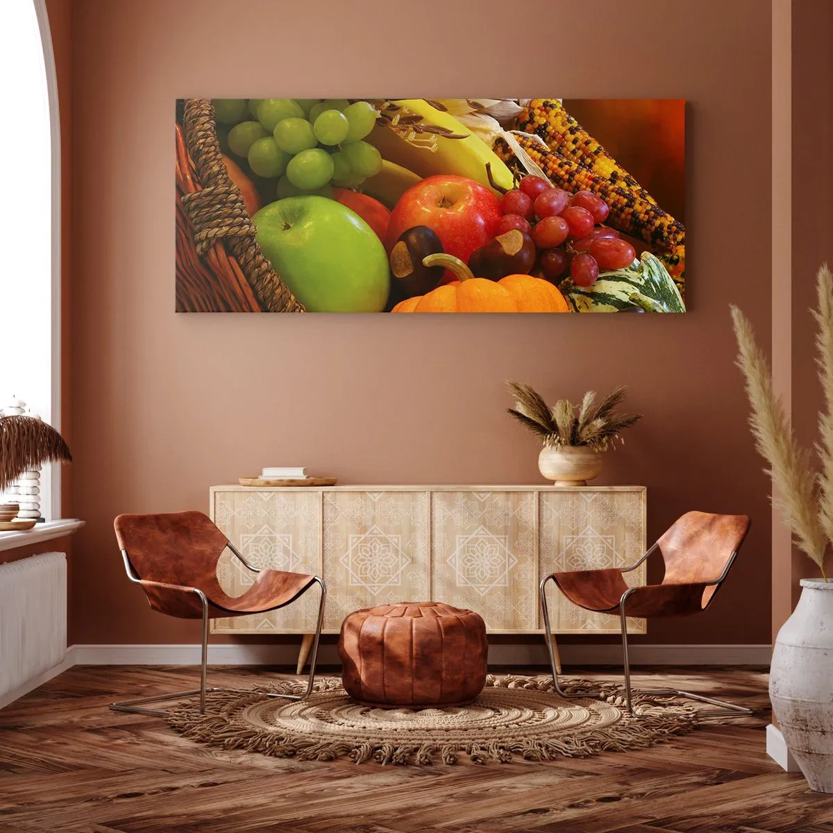 Impression sur toile - Image sur toile - Panier de récolte - 90x30 cm