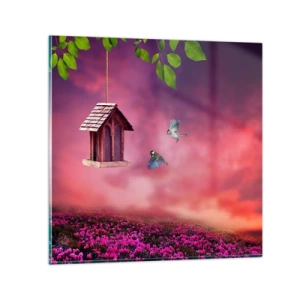 Impression sur verre - Image sur verre - Invitation à dîner - 30x30 cm