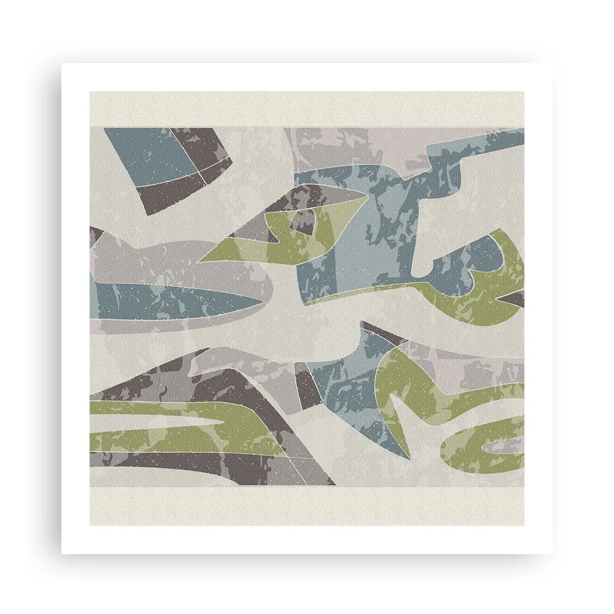 Affiche - Poster - Composition derrière la vitre - 60x60 cm