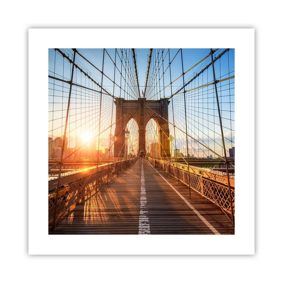 Affiche - Poster - Sur le pont d'or - 40x40 cm
