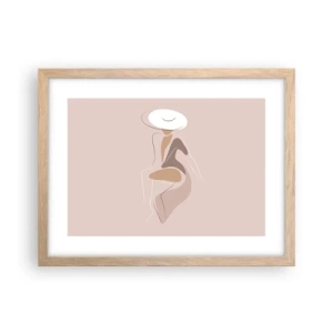 Affiche dans un chêne clair - Poster - Être une dame - 40x30 cm