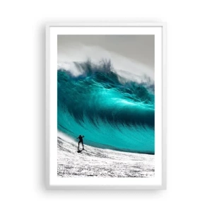 Affiche dans un cadre blanc - Poster - Challenge accepté - 50x70 cm