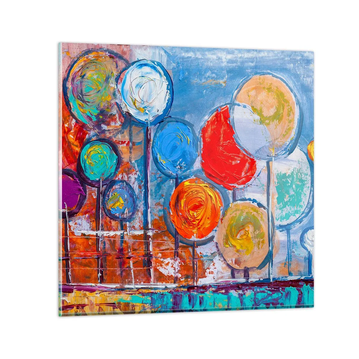 Impression sur verre - Image sur verre - Miracles sur le bâton - 50x50 cm