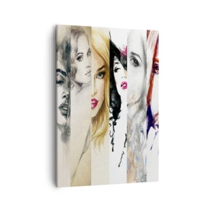 Impression sur toile - Image sur toile - Une collection de portraits de femmes dans divers styles artistiques. - 50x70cm - Et c'est toujours TOI - Décoration murale moderne pour le salon et la chambre ARTTOR