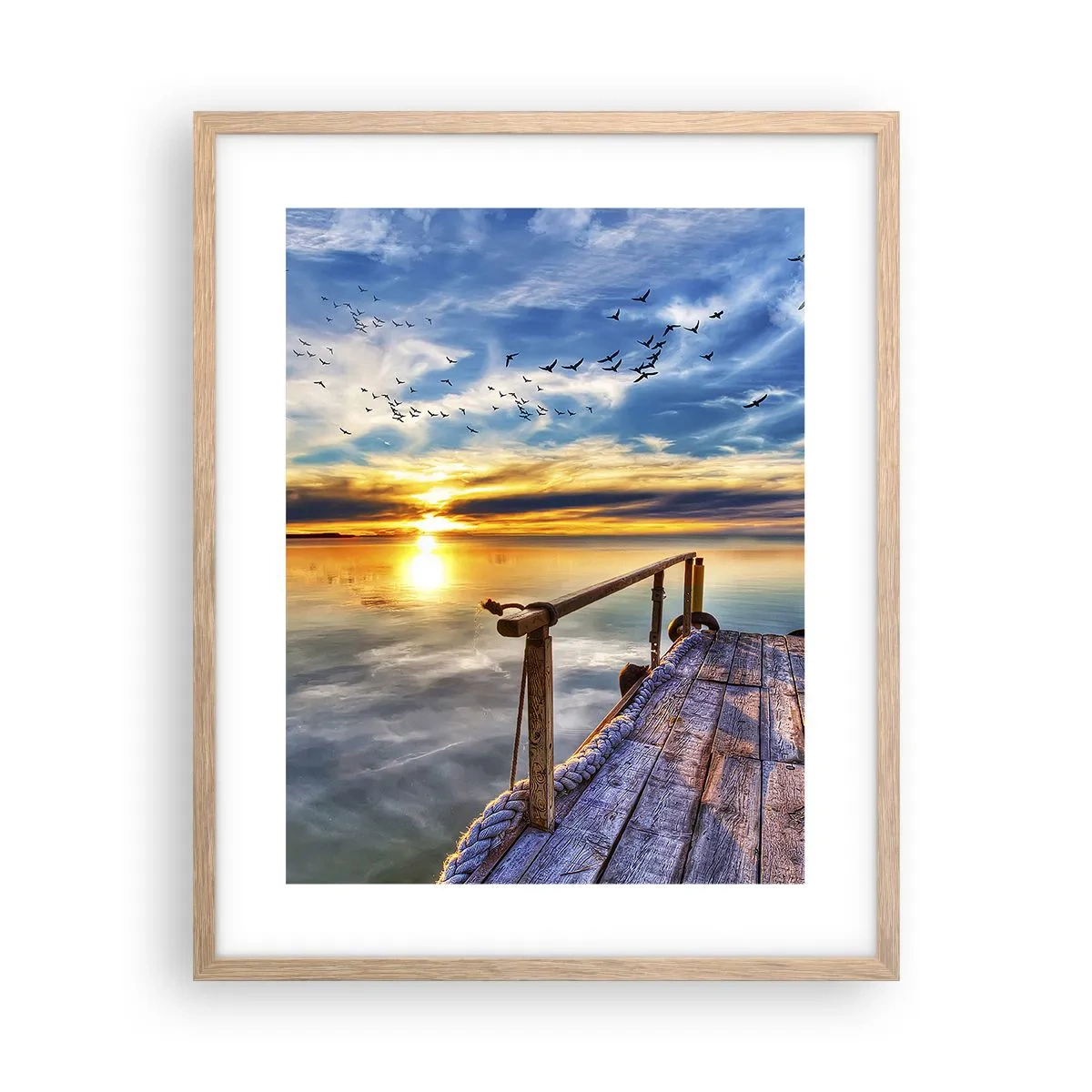 Affiche dans un chêne clair - Poster - Le vent se repose - 40x50 cm