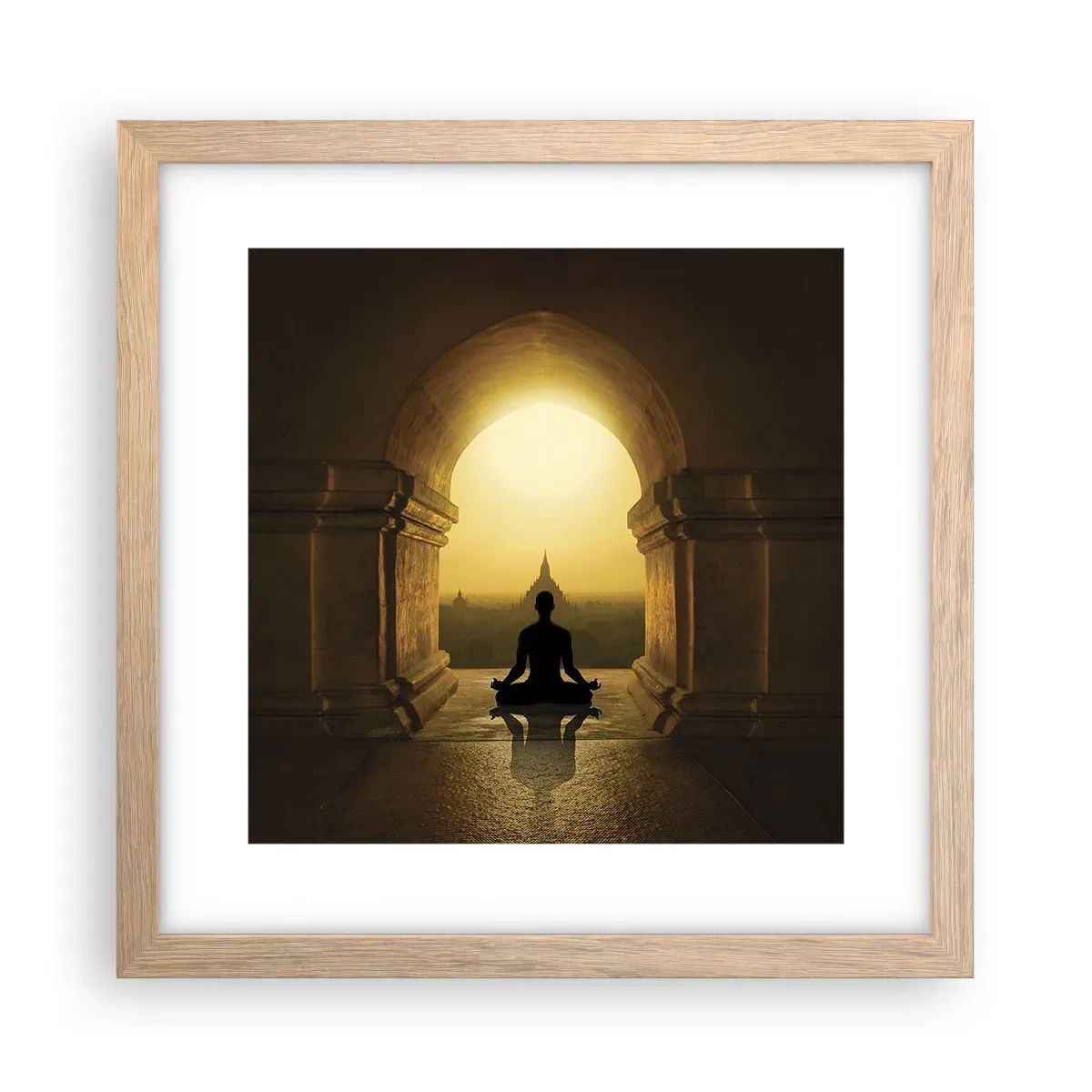 Affiche dans un chêne clair - Poster - Pleine harmonie - 30x30 cm