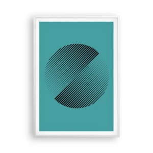 Affiche dans un cadre blanc - Poster - Cercle – une variation géométrique - 70x100 cm