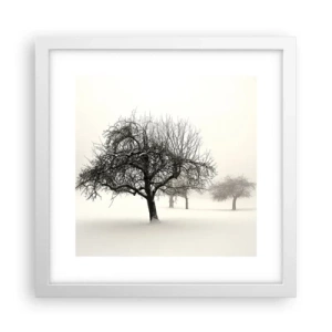 Affiche dans un cadre blanc - Poster - Un rêve hivernal - 30x30 cm