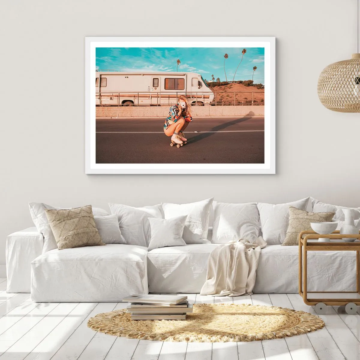 Affiche dans un cadre blanc - Poster - Souriez s'il-vous-plait! - 100x70 cm