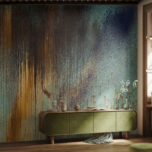 Papier Peint Photo Standard Eco - Une composition de couleirs non fortuite - Abstraction, Industriel, Peinture - 200x140 cm