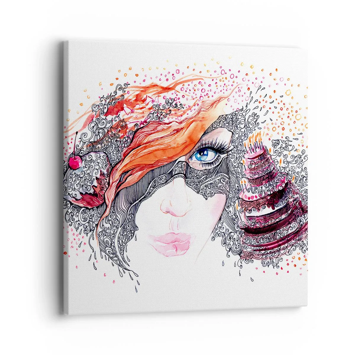 Impression sur toile - Image sur toile - Avec elle, c'est tous les jours la fête - 40x40 cm