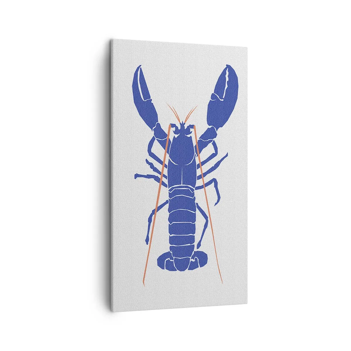Impression sur toile - Image sur toile - Homard exquis en bleu marine - 45x80 cm