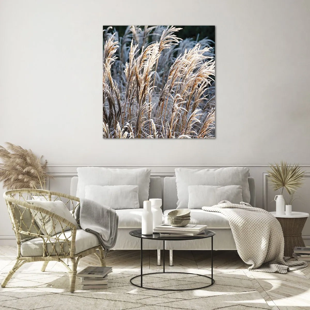 Impression sur verre - Image sur verre - Habillé de givre - 70x70 cm