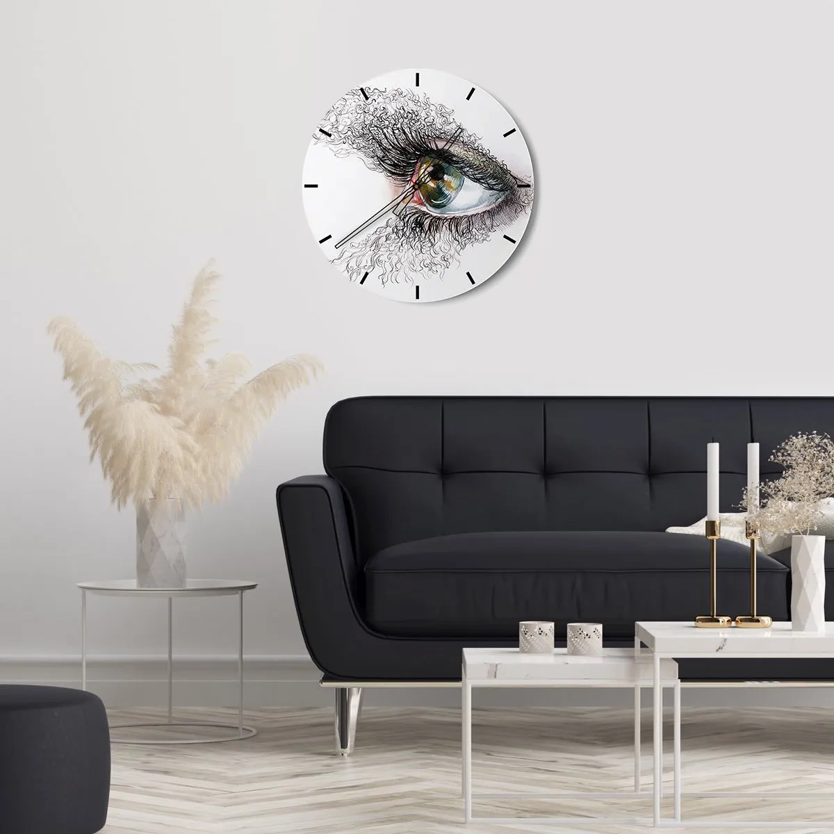 Horloge murale - Pendule murale - Regarde droit dans l'âme - 40x40 cm