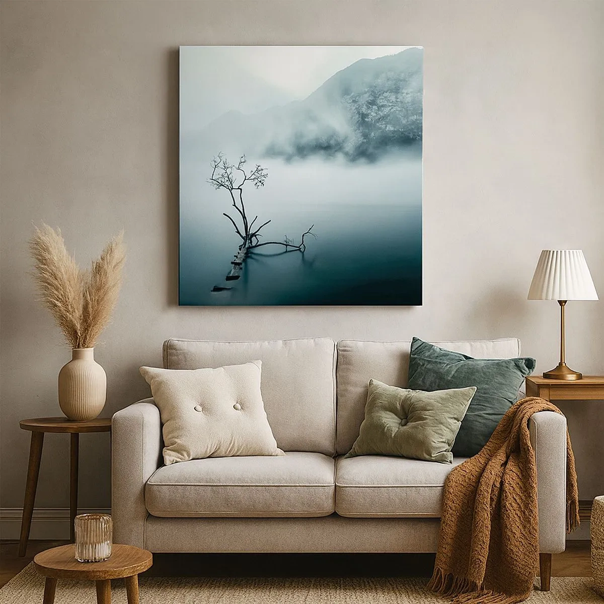 Impression sur toile - Image sur toile - D'eau et de brouillard - 30x30 cm