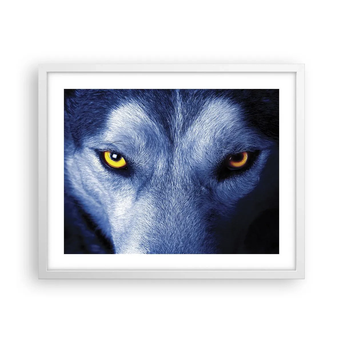 Affiche dans un cadre blanc - Poster - Regars hypnotique - 50x40 cm