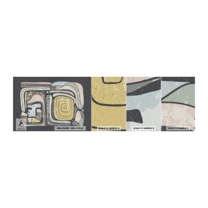 Échantillon de Papier Peint Autocollant Deluxe Sticker - L'abstraction dans l'esprit précolombien - Abstraction, Bohème, Vieilli - 100x30 cm