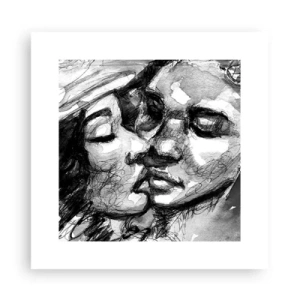 Affiche - Poster - Un moment tendre - 30x30 cm