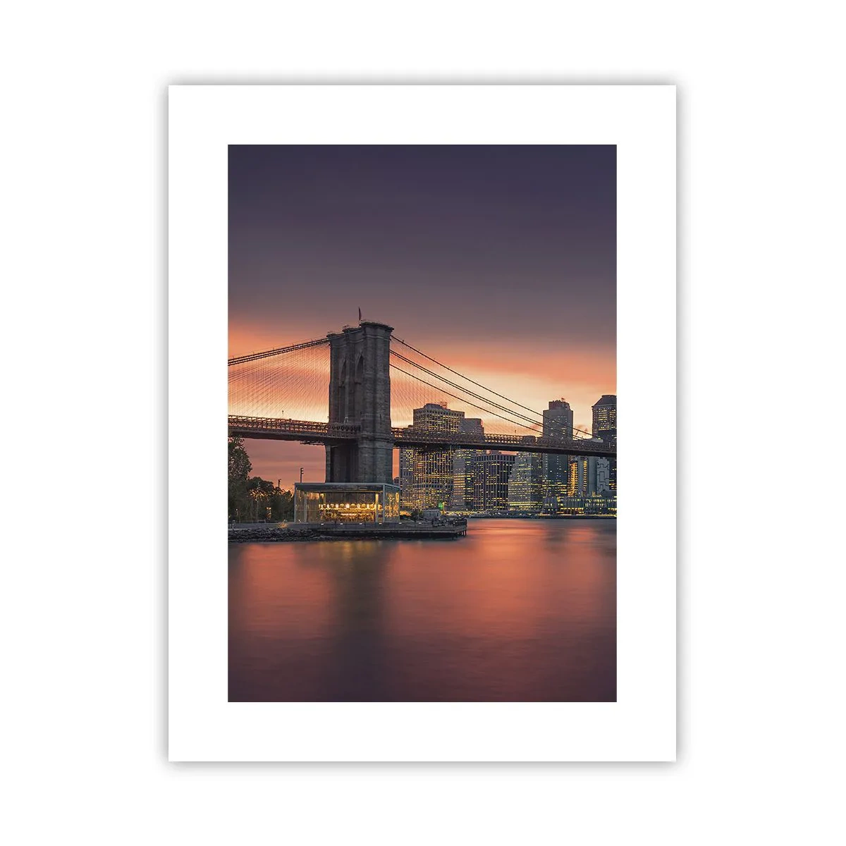 Affiche - Poster - Immergé dans le silence lilas - 30x40 cm