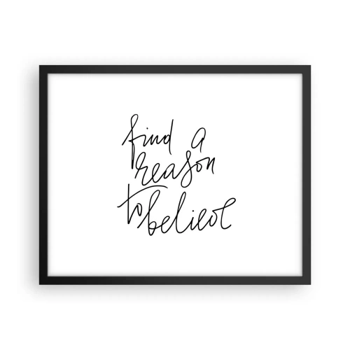 Affiche dans un cadre noir - Poster - C'est possible - 50x40 cm