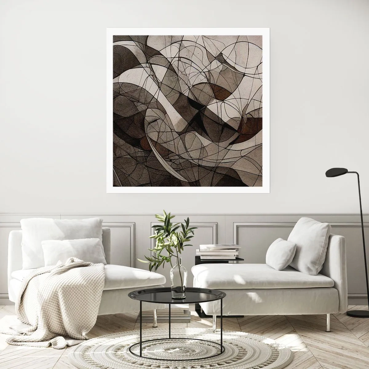 Affiche - Poster - Circulation des couleurs de la terre - 30x30 cm